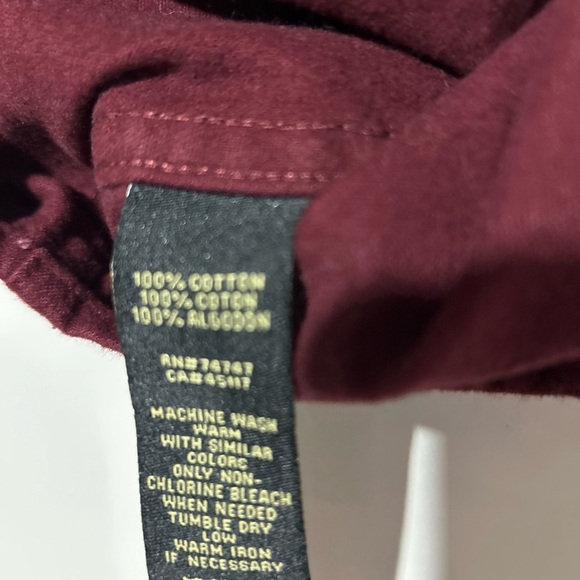 Red Head Heavyweight Shirt Men’s Large Maroon Brushed Cotton Classic Casual - Picture 11 of 11